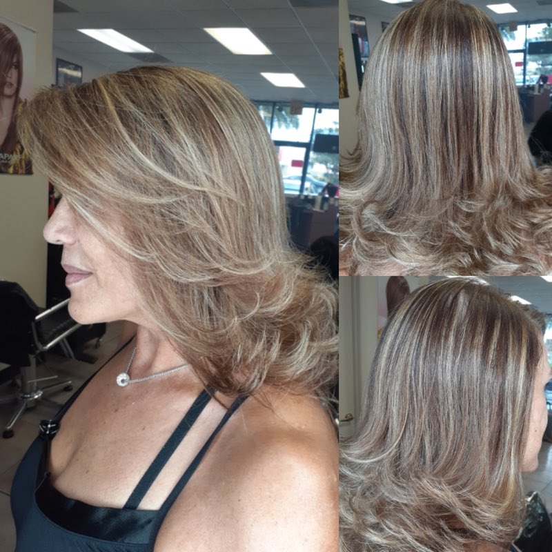 Blonde balayage and highlights